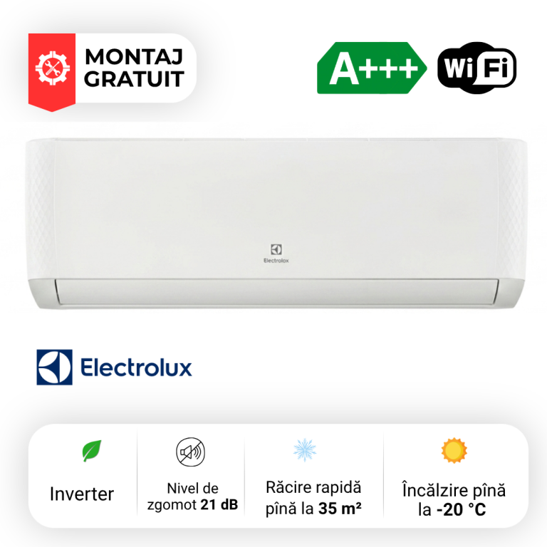 Aer conditionat Electrolux  HTP Super DC inverter 12000 BTU Inverter A+++ Wi-fi