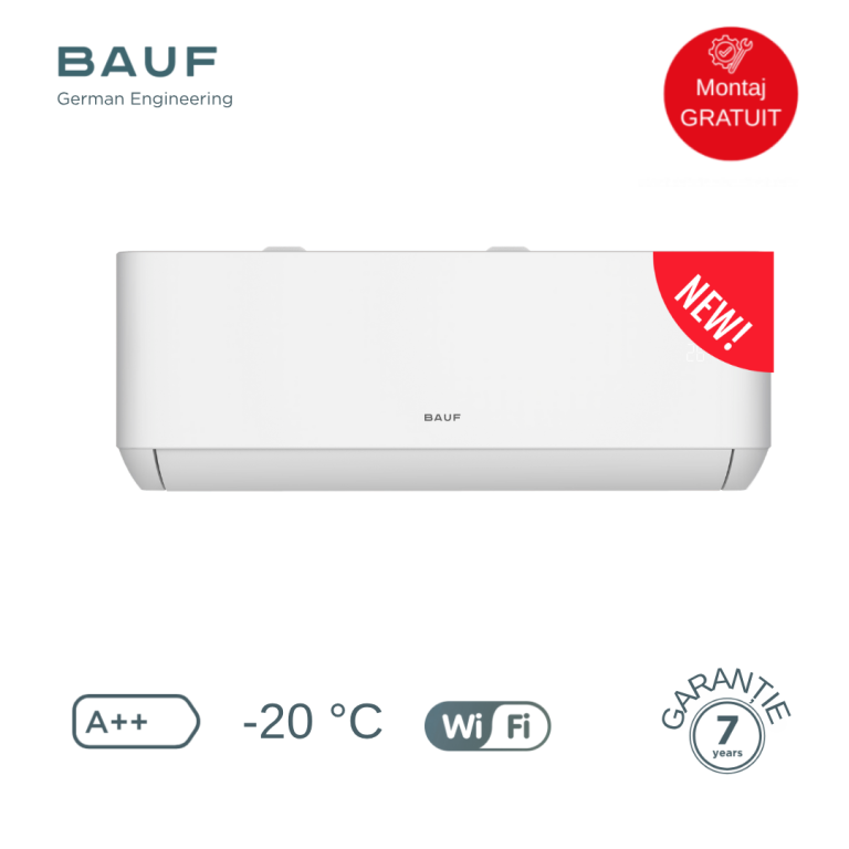 Aer condiționat BAUF Alpenluft BRAC-SP-IA-12-R3, 12000 BTU, Wi-Fi, A++, -20 °C