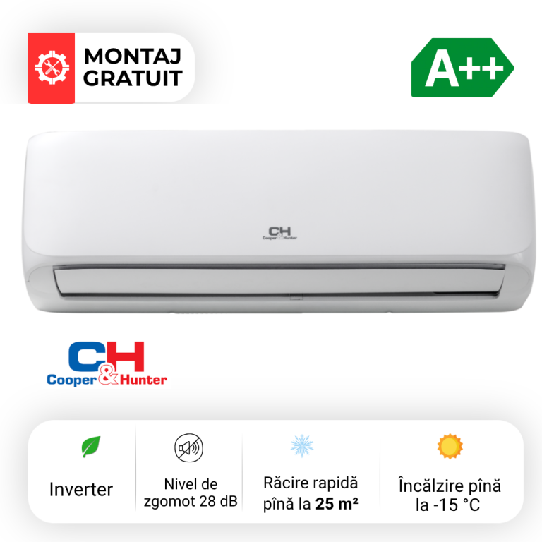 Aer condiționat Cooper&Hunter Veyron CH-S09FTXA  9000 BTU A++