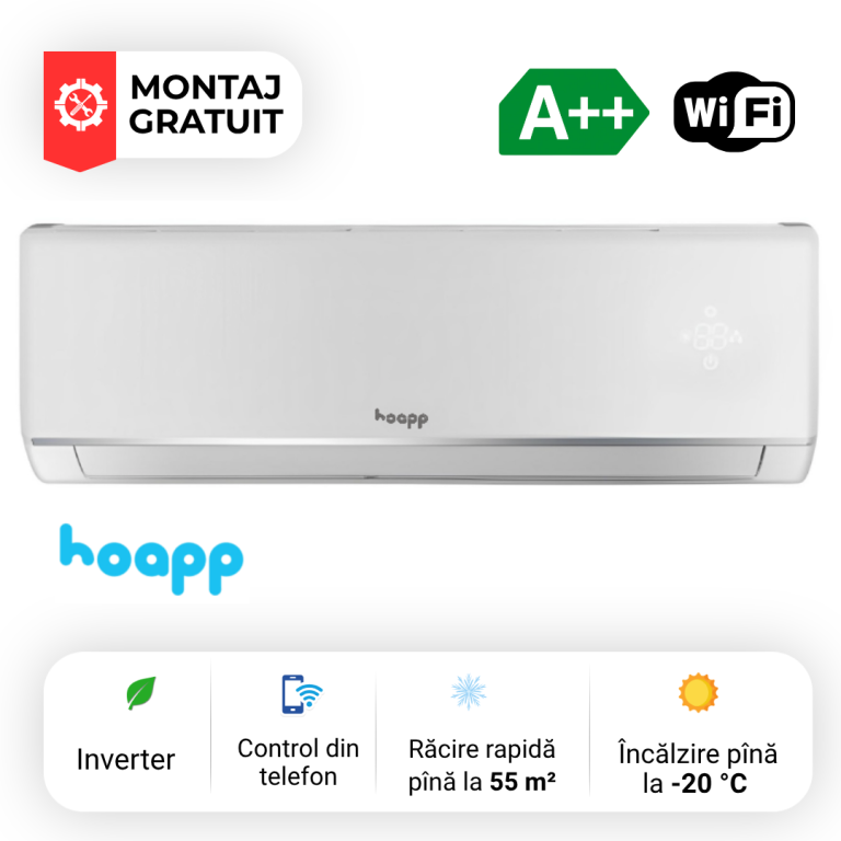 Aer condiționat Hoapp HSZ-HX55VAW/HMZ-HX55VA 18000 BTU A++ Wi-fi