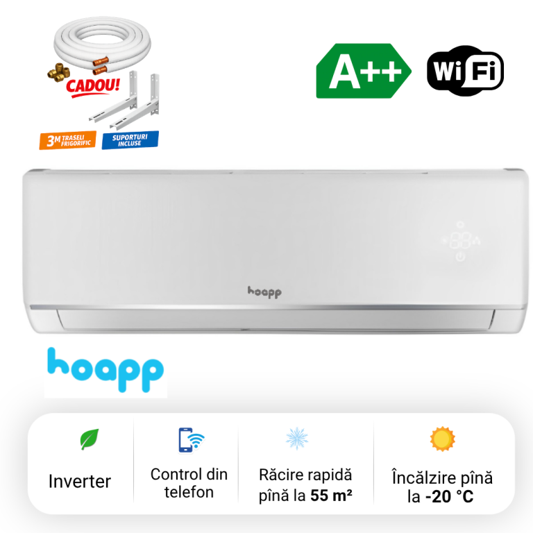 Aer condiționat Hoapp HSZ-HX55VAW/HMZ-HX55VA 18000 BTU A++ Wi-fi
