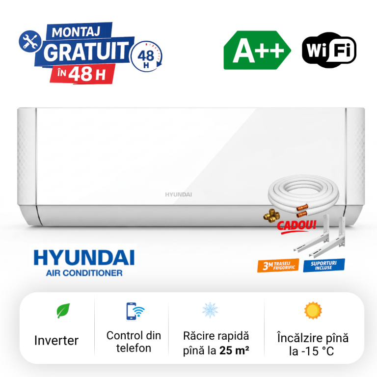 Aer condiționat Hyundai SMART HYAC - 09CHSD/TP51I  Inverter 9000 BTU Wi-fi A++