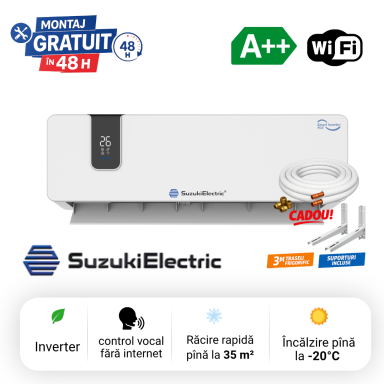 Aer condiționat Suzuki Zenith 12000 BTU Inverter R32 A++