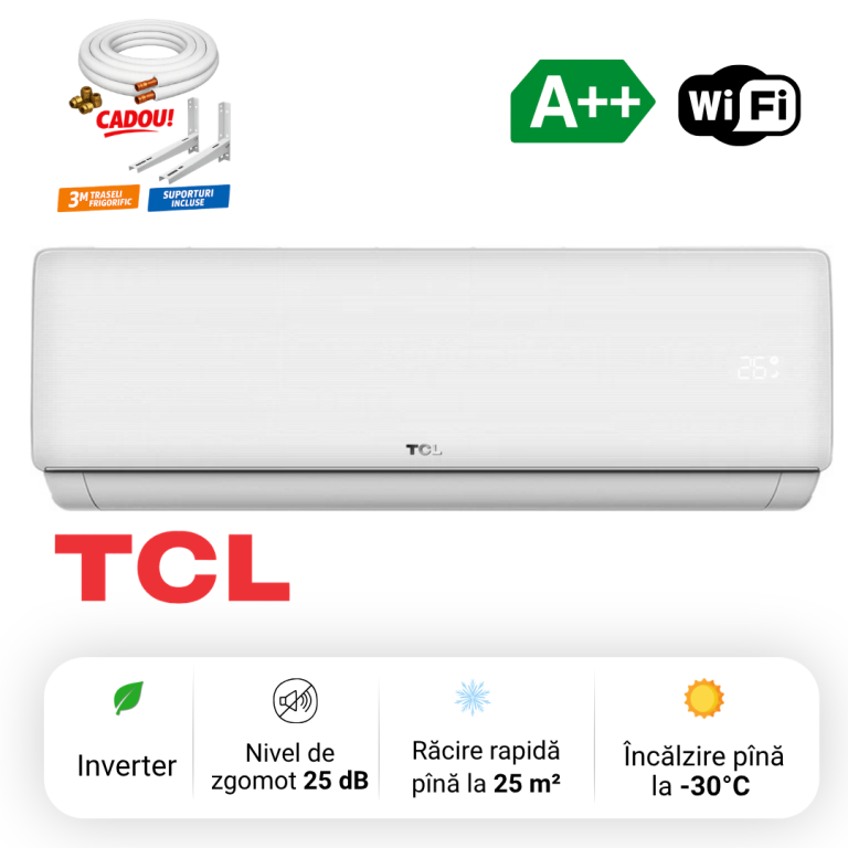 Aer condiționat TCL  Heat Pump TAC-09CHSD/XAB1lHB  9000 BTU A++ Wi-Fi