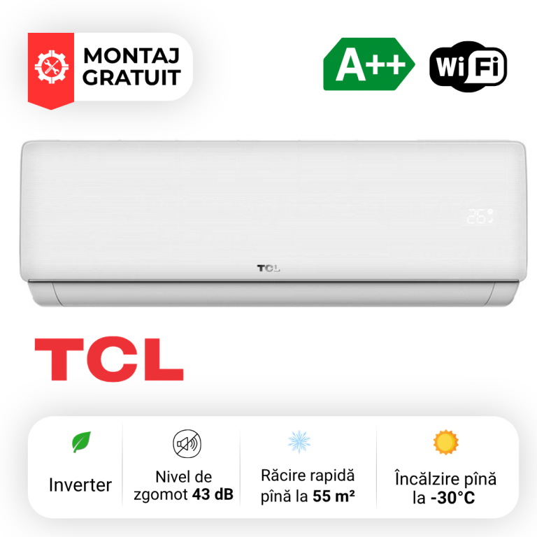 Aer condiționat TCL Heat Pump TAC-18CHSD/XAB1lHB 18000 BTU A++ Wi-Fi