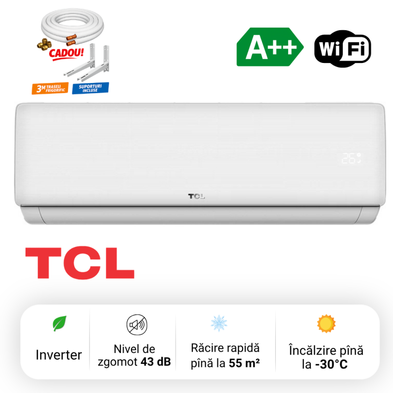 Aer condiționat TCL Heat Pump TAC-18CHSD/XAB1lHB 18000 BTU A++ Wi-Fi